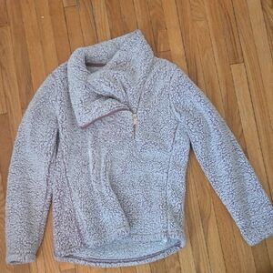 Cozy Light Dusty Pink/Purple Sherpa Pullover Sweater